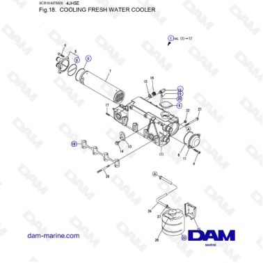 Yanmar 4JH5-E - ENFRIADOR...