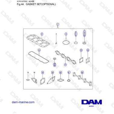 Yanmar 4JH5-E - GASKET SET