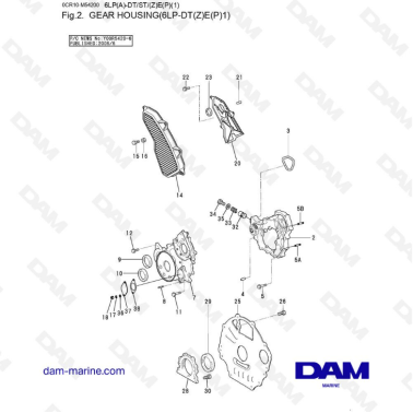 Yanmar 6LP-DTE - GEAR HOUSING