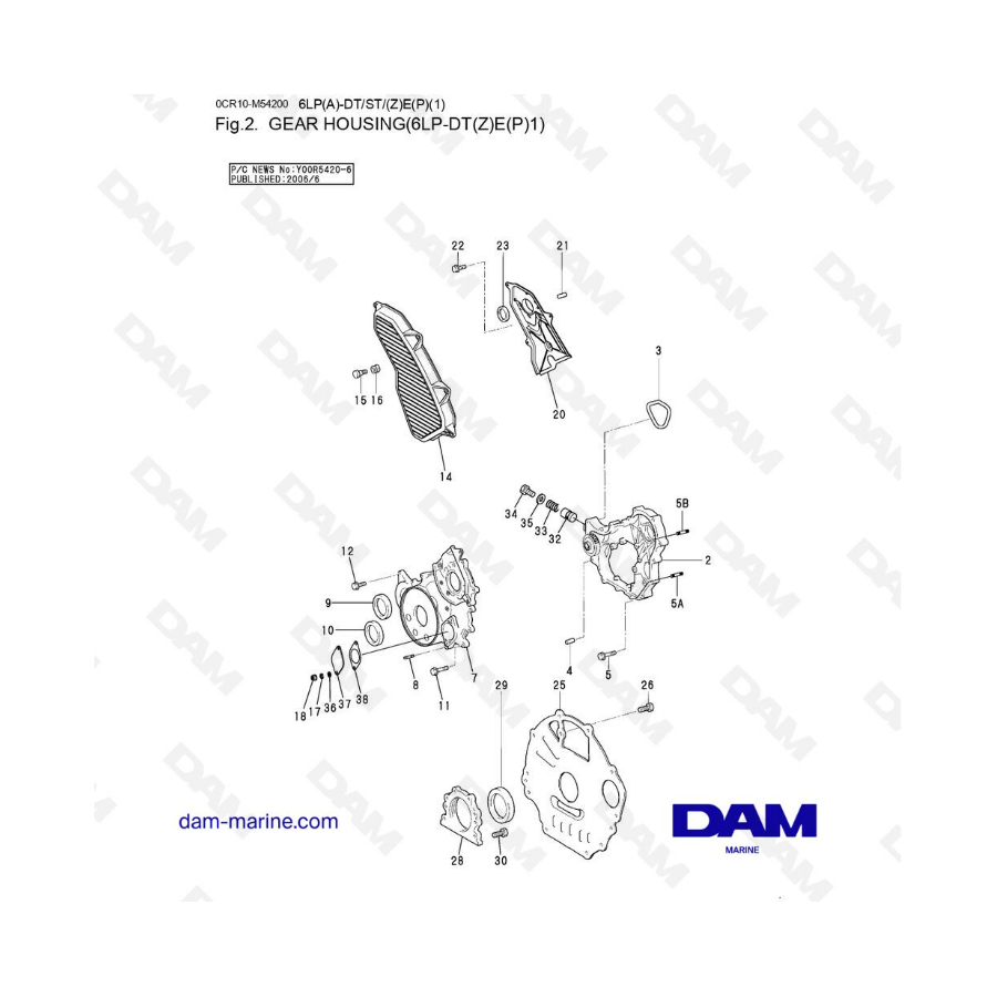 Yanmar 6LP-DTE - CAJA DE ENGRANAJES