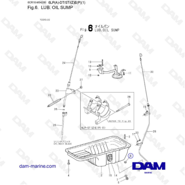 Yanmar 6LP-DT - LUB. OIL SUMP