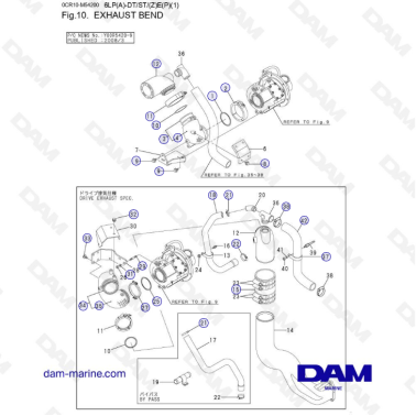 Yanmar 6LP-DT - EXHAUST BEND
