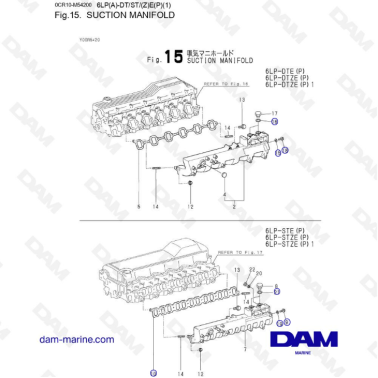 Yanmar 6LP-DTE - SUCTION MANIFOLD