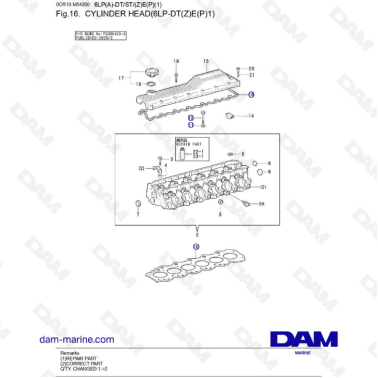Yanmar 6LP-DTE - CABEZA DE...
