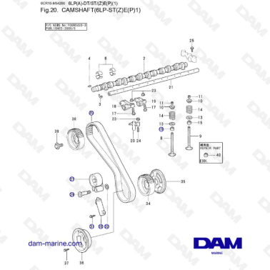 Yanmar 6LP-ST - ÁRBOL DE LEVAS