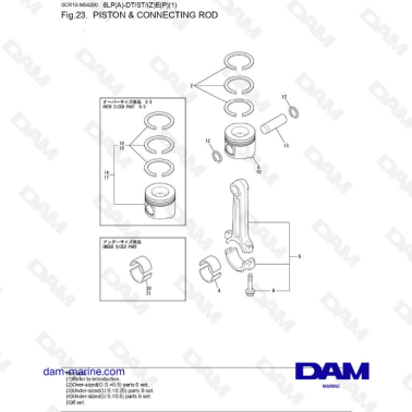 Yanmar 6LP-DT - PISTÓN Y BIELA