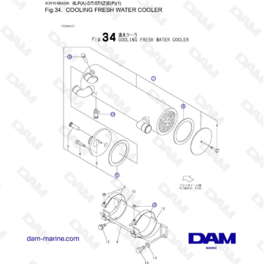 Yanmar 6LP-DTE - ENFRIADOR...