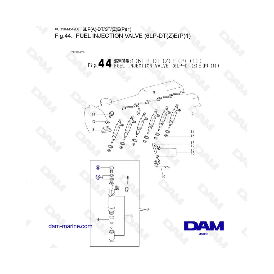 Yanmar 6LP-DTE - FUEL INJECTION VALVE