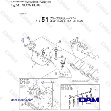 Yanmar 6LP-DTE - BUJÍA...