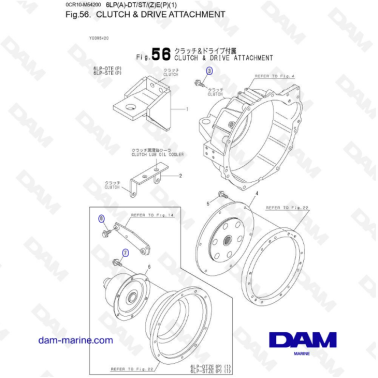 Yanmar 6LP-DTE - CLUTCH & DRIVE ATTACHMENT
