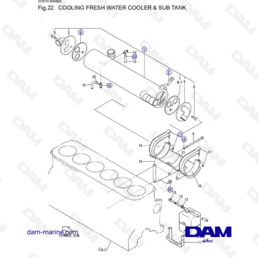 Yanmar 6LYA-STE - ENFRIADOR...