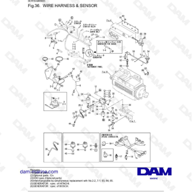 Yanmar 6LYA-STE - WIRE HARNESS & SENSOR
