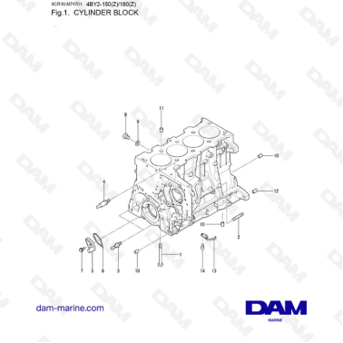 Yanmar 4BY2-150 - CYLINDER BLOCK