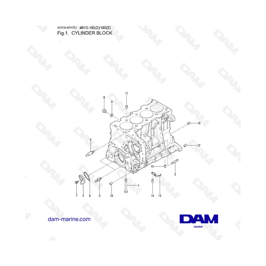 Yanmar 4BY2-150 - CYLINDER BLOCK Yanmar 4BY2-150 - CYLINDER BLOCK