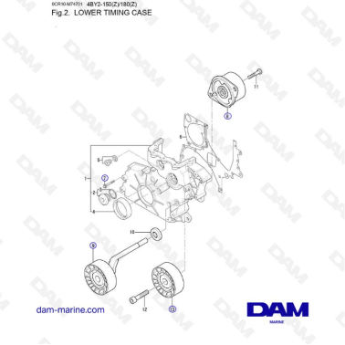 Yanmar 4BY2-150 - LOWER TIMING CASE