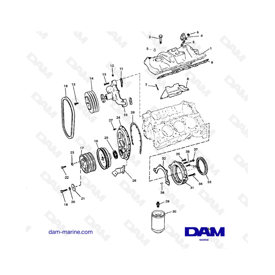 VUE ECLATEE - MERCRUISER 4.3L (GEN 2) GM262 V6 - 1996 - INTAKE MANIFOLD VUE ECLATEE - MERCRUISER 4.3L (GEN 2) GM262 V6 - 1996 - INTAKE MANIFOLD