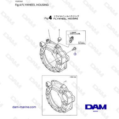 Yanmar 1GM10 - FLYWHEEL HOUSING