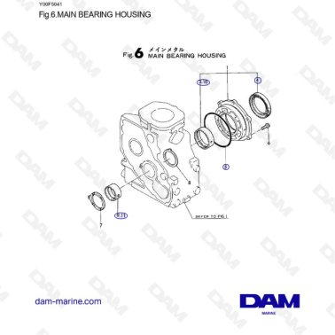 Yanmar 1GM10 - MAIN BEARING HOUSING