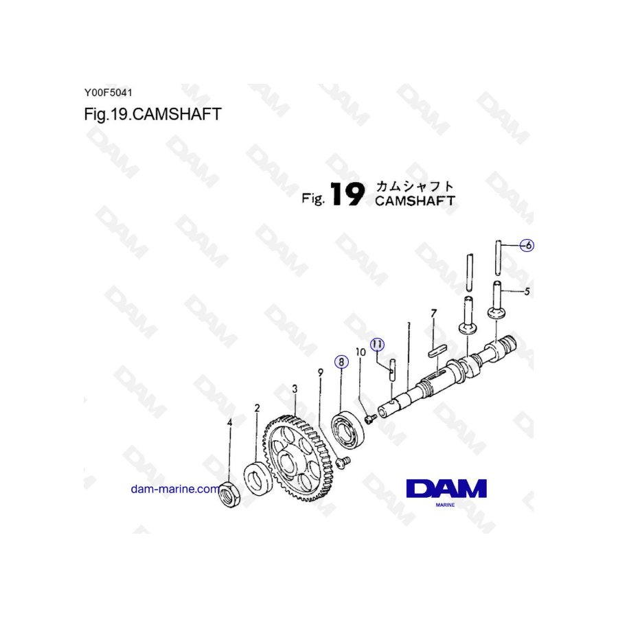 Yanmar 1GM10 - CAMSHAFT 