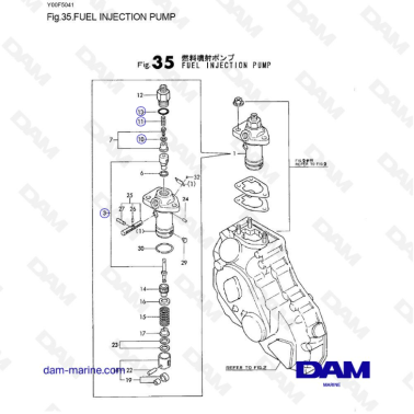 Yanmar 1GM10 - FUEL INJECTION PUMP