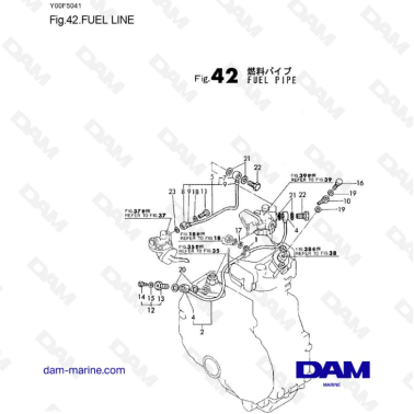 Yanmar 1GM10 - FUEL LINE