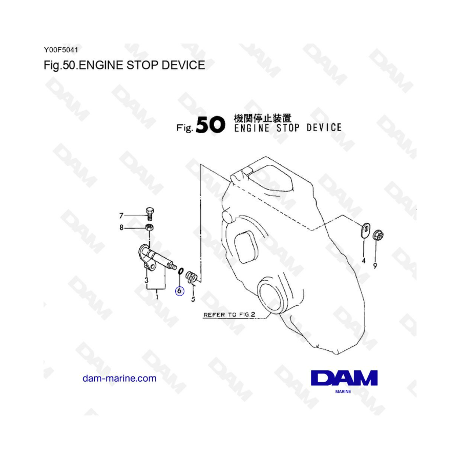 Yanmar 1GM10 - ENGINE STOP DEVICE
