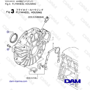 Yanmar 4JH2 - FLYWHEEL HOUSING