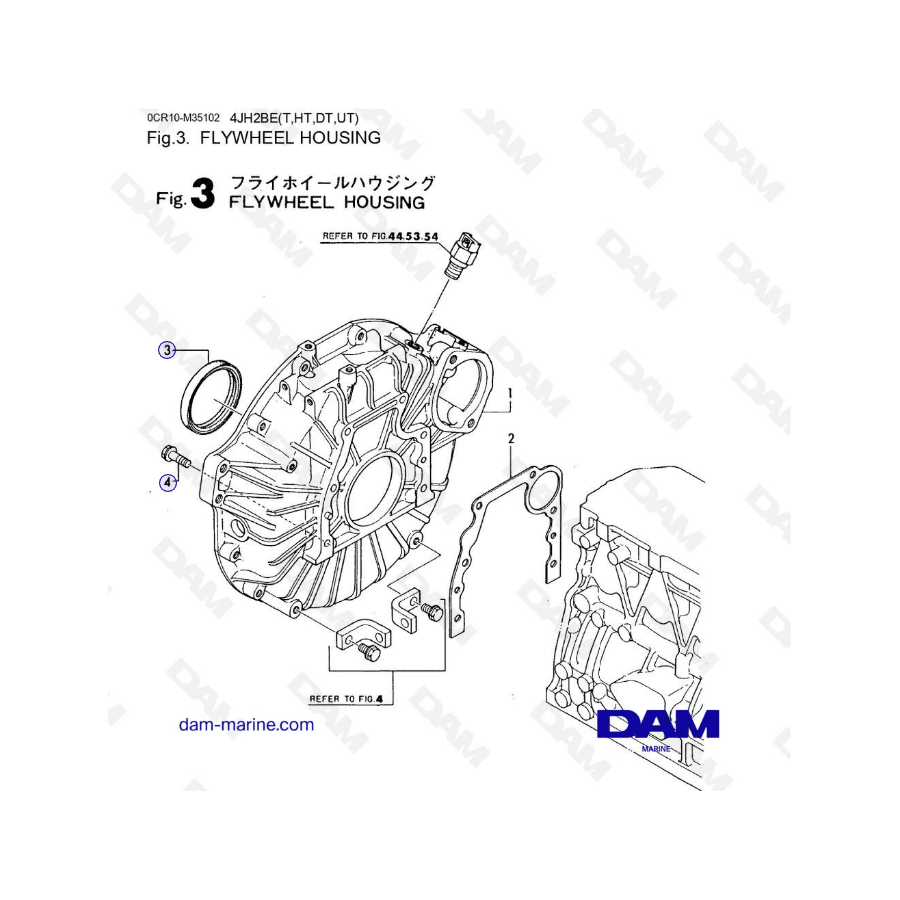 Yanmar 4JH2 - FLYWHEEL HOUSING