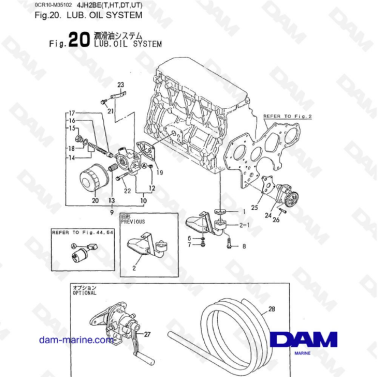 Yanmar 4JH2 - LUB. OIL SYSTEM