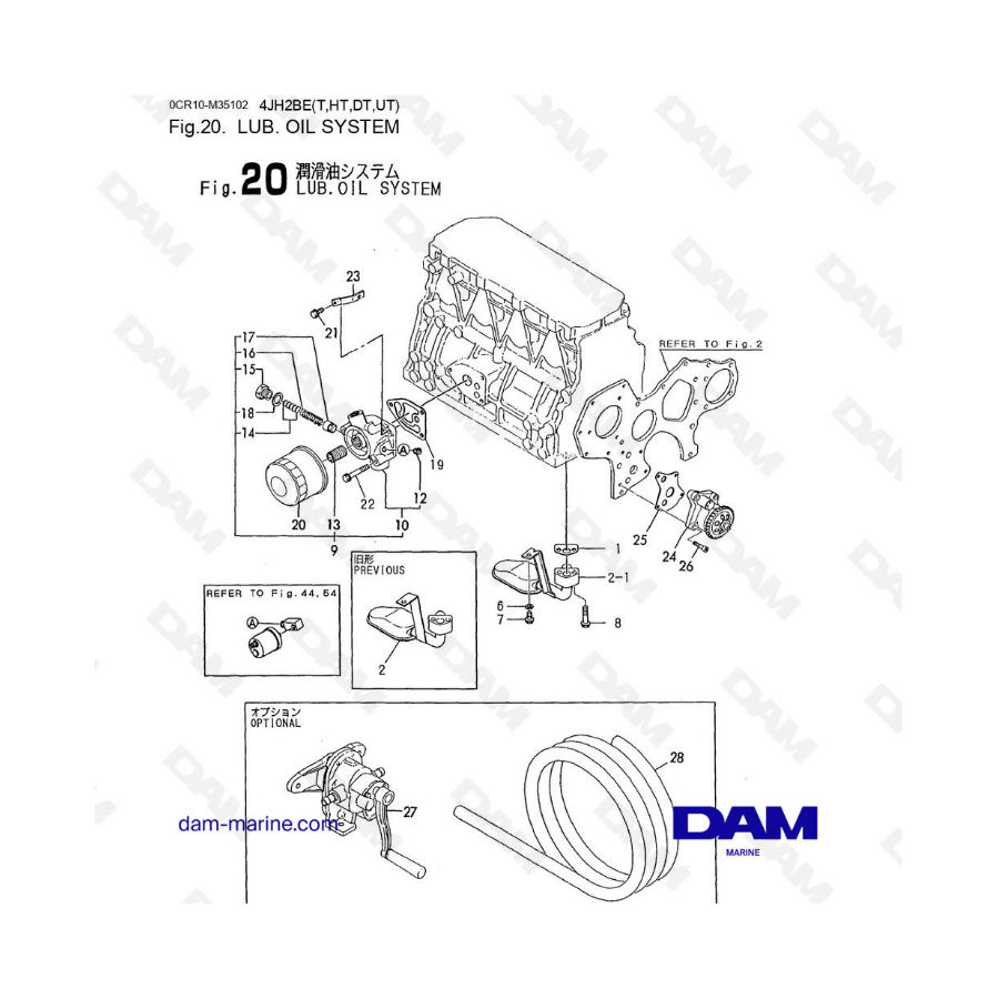 Yanmar 4JH2 - LUB. OIL SYSTEM