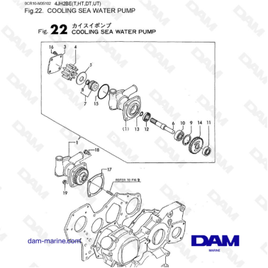 Yanmar 4JH2 - COOLING SEA WATER PUMP