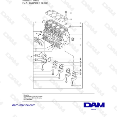 Yanmar 4JH4-AE - CYLINDER BLOCK