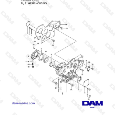 Yanmar 4JH4-AE - GEAR HOUSING
