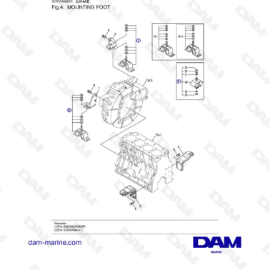 Yanmar 4JH4-AE - MOUNTING FOOT