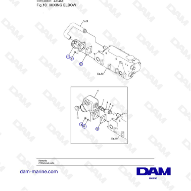 Yanmar 4JH4-AE - MIXING ELBOW