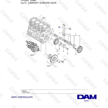 Yanmar 4JH4-AE - CAMSHAFT & DRIVING GEAR