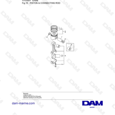 Yanmar 4JH4-AE - PISTON & CONNECTING ROD
