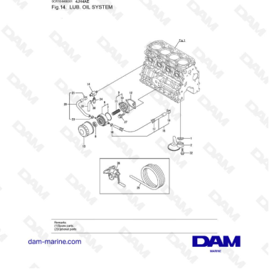 Yanmar 4JH4-AE - LUB. OIL SYSTEM