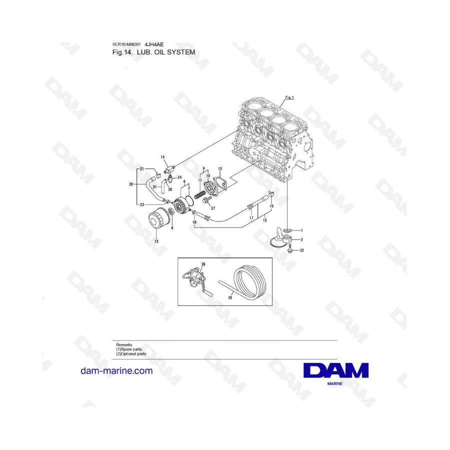 Yanmar 4JH4-AE - LUBRICANTE. SISTEMA DE ACEITE