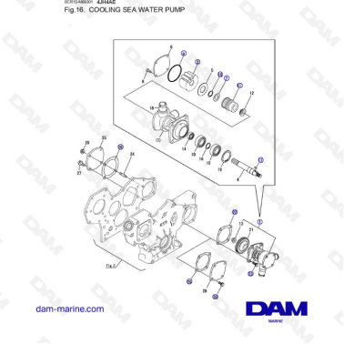 Yanmar 4JH4-AE - COOLING SEA WATER PUMP
