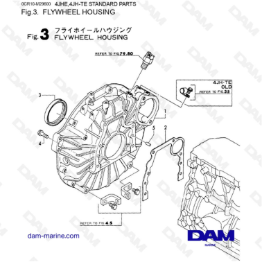 Yanmar 4JHE - CARCASA DEL...