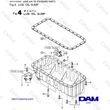 Yanmar 4JHE-TE - LUB OIL SUMP