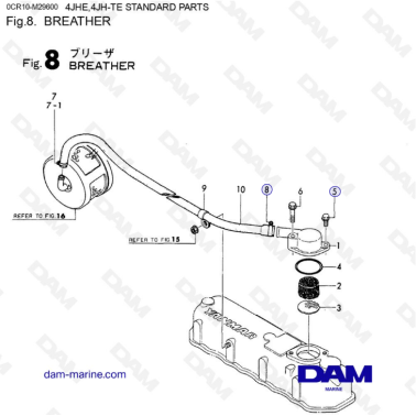 Yanmar 4JHE - BREATHER