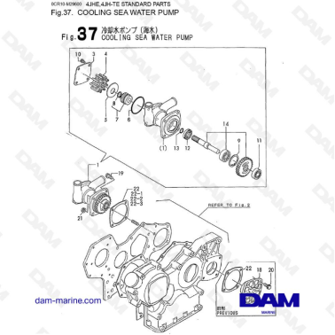 Yanmar 4JHE - COOLING SEA WATER PUMP