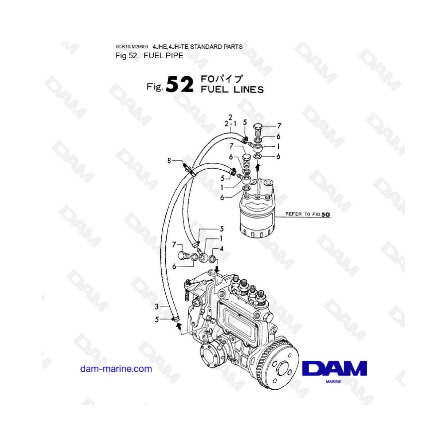 Yanmar 4JHE - FUEL PIPE