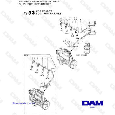 Yanmar 4JHE - FUEL RETURN PIPE