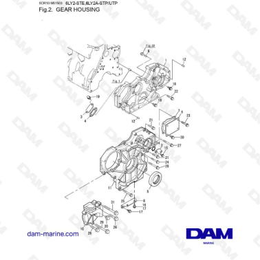 Yanmar 6LY2-STE - GEAR HOUSING