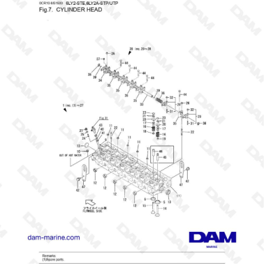 Yanmar 6LY2 - CYLINDER HEAD