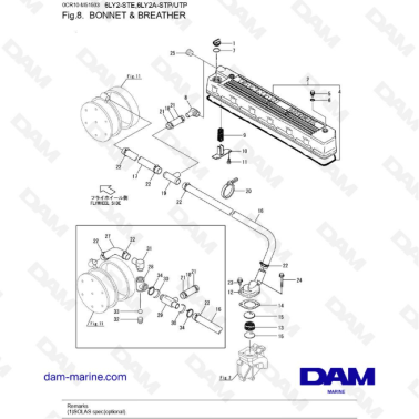 Yanmar 6LY2 - BONNET & BREATHER