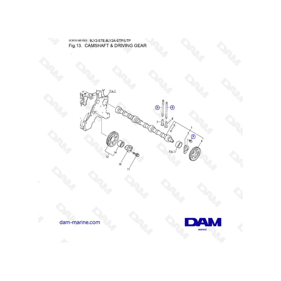 Yanmar 6LY2 - CAMSHAFT